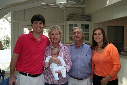 (L-R): Michael,son,Sidna Gragnani holding new Grandson,Houston,Joe Gragnani, Emi Gragnani, Daughter-In-Law.