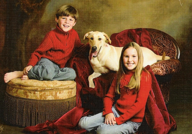 Chucks children, Aaron & Rachel with
#1 Dog, Sabre